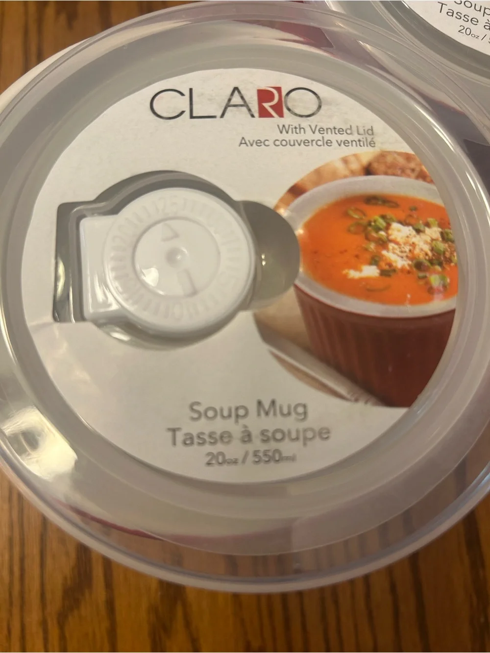 Classic Red Ceramic Soup Mugs with Lids - Set of 2